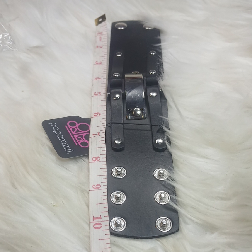 Paparazzi Black Bracelet with Silver Details Urban And Rock Men - Picture 4 of 9